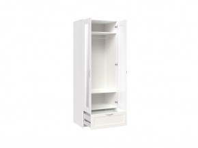 Шкаф СИРИУС двухдверный белый с одним выдвижным ящикам и двумя зеркалами в Асбесте - asbest.mebel-74.com | фото