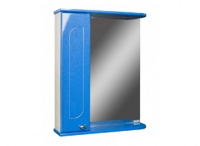 Шкаф-зеркало Радуга Синий металлик 50 ЛЕВЫЙ АЙСБЕРГ (DA1128HZR) в Асбесте - asbest.mebel-74.com | фото