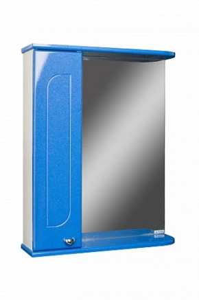 Шкаф-зеркало Радуга Синий металлик 55 левый АЙСБЕРГ (DA1129HZR) в Асбесте - asbest.mebel-74.com | фото
