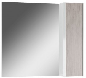Шкаф-зеркало Uno 80 Дуб серый левый/правый Домино (DU1504HZ) в Асбесте - asbest.mebel-74.com | фото
