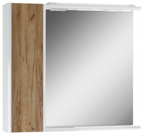 Шкаф-зеркало Uno 80 Дуб ВОТАН Эл. левый Домино (DU1509HZ) в Асбесте - asbest.mebel-74.com | фото