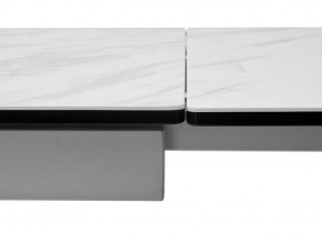 Стол BELLUNO 160 MARBLES KL-99 Белый мрамор матовый, итальянская керамика/ белый каркас, ®DISAUR в Асбесте - asbest.mebel-74.com | фото