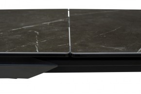 Стол CREMONA 140 KL-116 Черный мрамор матовый, итальянская керамика/ черный каркас, ®DISAUR в Асбесте - asbest.mebel-74.com | фото