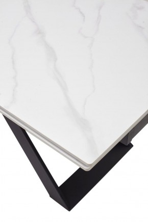 Стол LIVORNO 180 MATT WHITE MARBLE SOLID CERAMIC / BLACK, ®DISAUR в Асбесте - asbest.mebel-74.com | фото