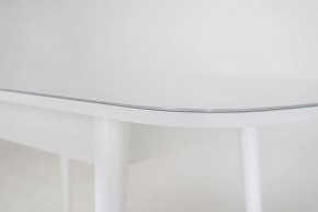 Стол раскладной со стеклом (опоры массив цилиндрический) "Хоста" в Асбесте - asbest.mebel-74.com | фото