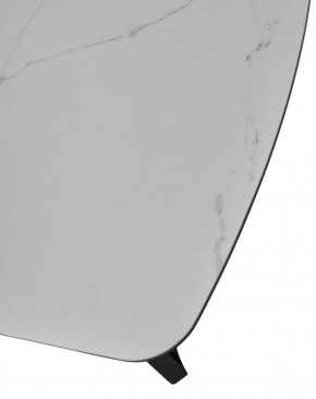 Стол RASMUS 160 TL-45 Белый мрамор, испанская керамика / черный каркас, ®DISAUR в Асбесте - asbest.mebel-74.com | фото