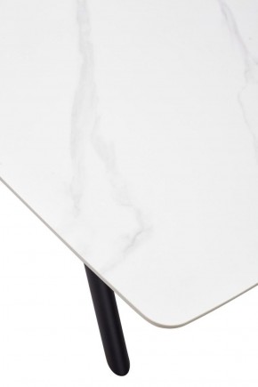 Стол RIVOLI 140 MATT WHITE MARBLE SOLID CERAMIC / BLACK, ®DISAUR в Асбесте - asbest.mebel-74.com | фото