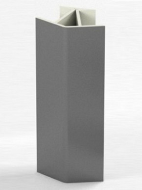 Угловое соединение для цоколя 135 гр. h100 мм (Алюминий, Белый, Черный, Сонома) в Асбесте - asbest.mebel-74.com | фото
