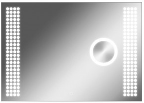 Зеркало Cosmo 100 alum (линза) с подсветкой Sansa (SCL1026Z) в Асбесте - asbest.mebel-74.com | фото
