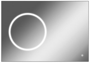 Зеркало Eclipse 100 black с подсветкой Sansa (SE1032Z) в Асбесте - asbest.mebel-74.com | фото