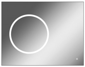 Зеркало Eclipse 90 black с подсветкой Sansa (SE1031Z) в Асбесте - asbest.mebel-74.com | фото