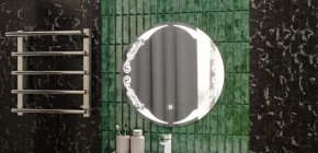 Зеркало Канберра 700х700 с подсветкой Домино (GL7032Z) в Асбесте - asbest.mebel-74.com | фото