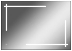 Зеркало Ray 100 black с подсветкой Sansa (SR1035Z) в Асбесте - asbest.mebel-74.com | фото