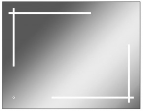 Зеркало Ray 90 black с подсветкой Sansa (SR1036Z) в Асбесте - asbest.mebel-74.com | фото