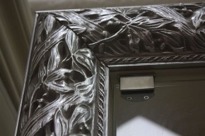 Зеркало Тиффани Premium слоновая кость/серебро (Ф/01(П) в Асбесте - asbest.mebel-74.com | фото
